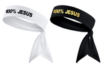 Black/MetGold 100% JESUS Tie Headband