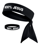 Black Headband + Black Wristband