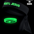 Glow Text Black Headband + Glow Wristband