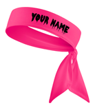 White - Custom Personalizable Drip Name Tie Headband