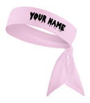 White - Custom Personalizable Drip Name Tie Headband