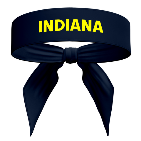 "Indiana" Head Tie Headband - Navy / Yellow