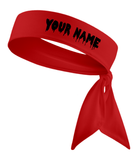 Red - Custom Personalizable Drip Name Tie Headband