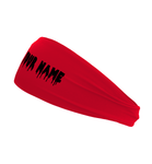 Custom Personalizable Wide Drip Name Stretch Headband