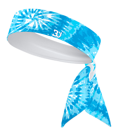 Light Blue Tie Dye Tie Headband