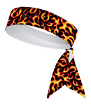 Custom  Hot Flames Tie Headband