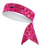 Custom  Pink Roses Tie Headband