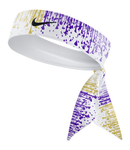 Custom  Purple Gold Droplets Tie Headband