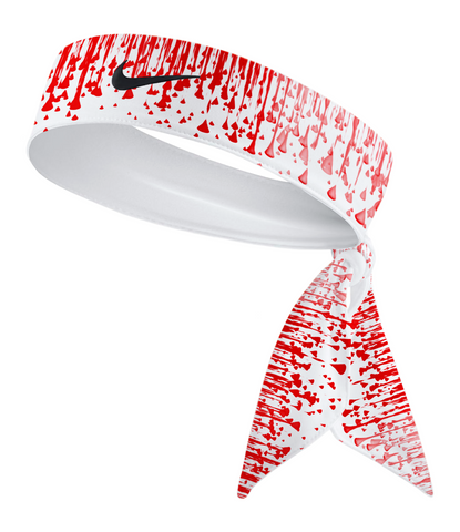 Custom  Red Droplets Tie Headband