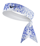 Custom  Royal Blue Droplets Tie Headband