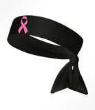 Hot Pink Ribbon Black Tie Headband