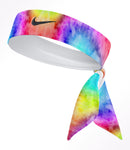 Custom  Watercolor Burst Tie Headband