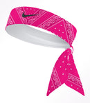 Custom  Pink Bandana Tie Headband