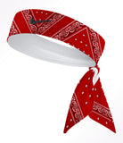 Custom  Red Bandana Tie Headband